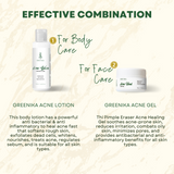 Greenika 50ML Acne Lotion + 30G Acne Heal Gel Bundle