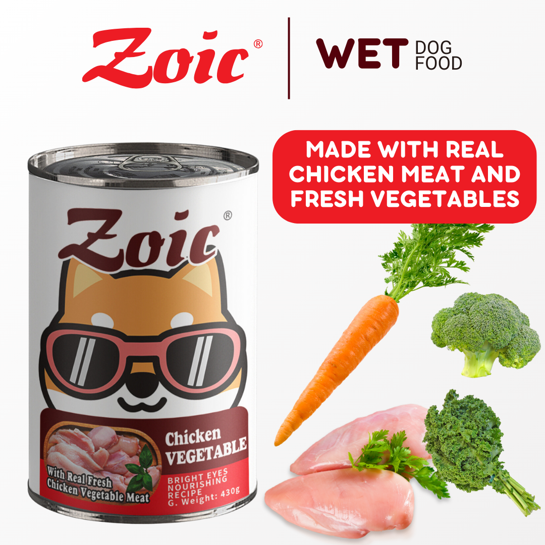 430g Zoic Chicken Vegetable Dog Wet Food in Can