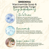 Greenika 50ML Niacinamide Toner + Niacinamide Soap Bundle