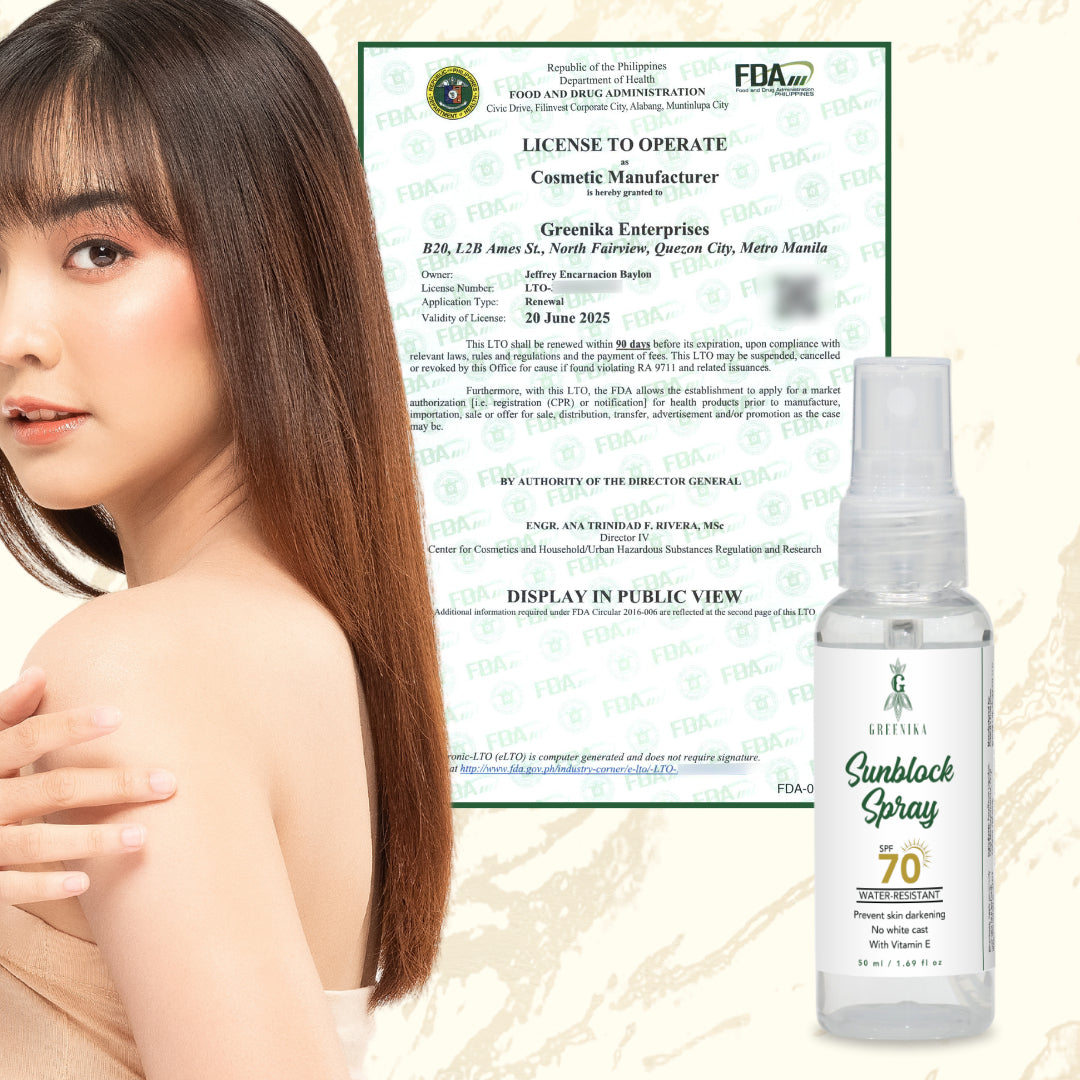 Greenika Sunblock Spray For Face and Body with SPF70