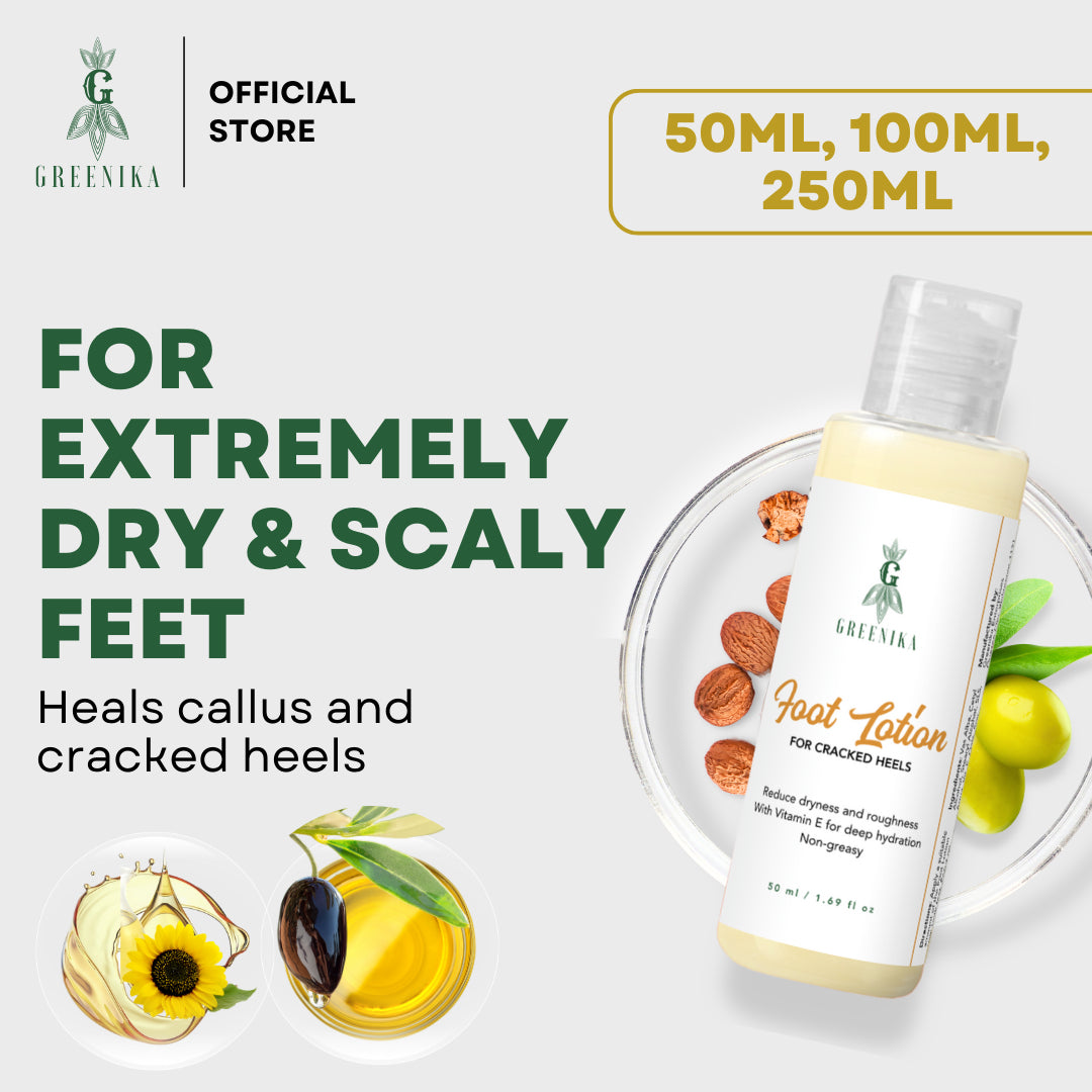 FOOT LOTION Greenika Natural Foot Cream Lotion for Dry Cracked