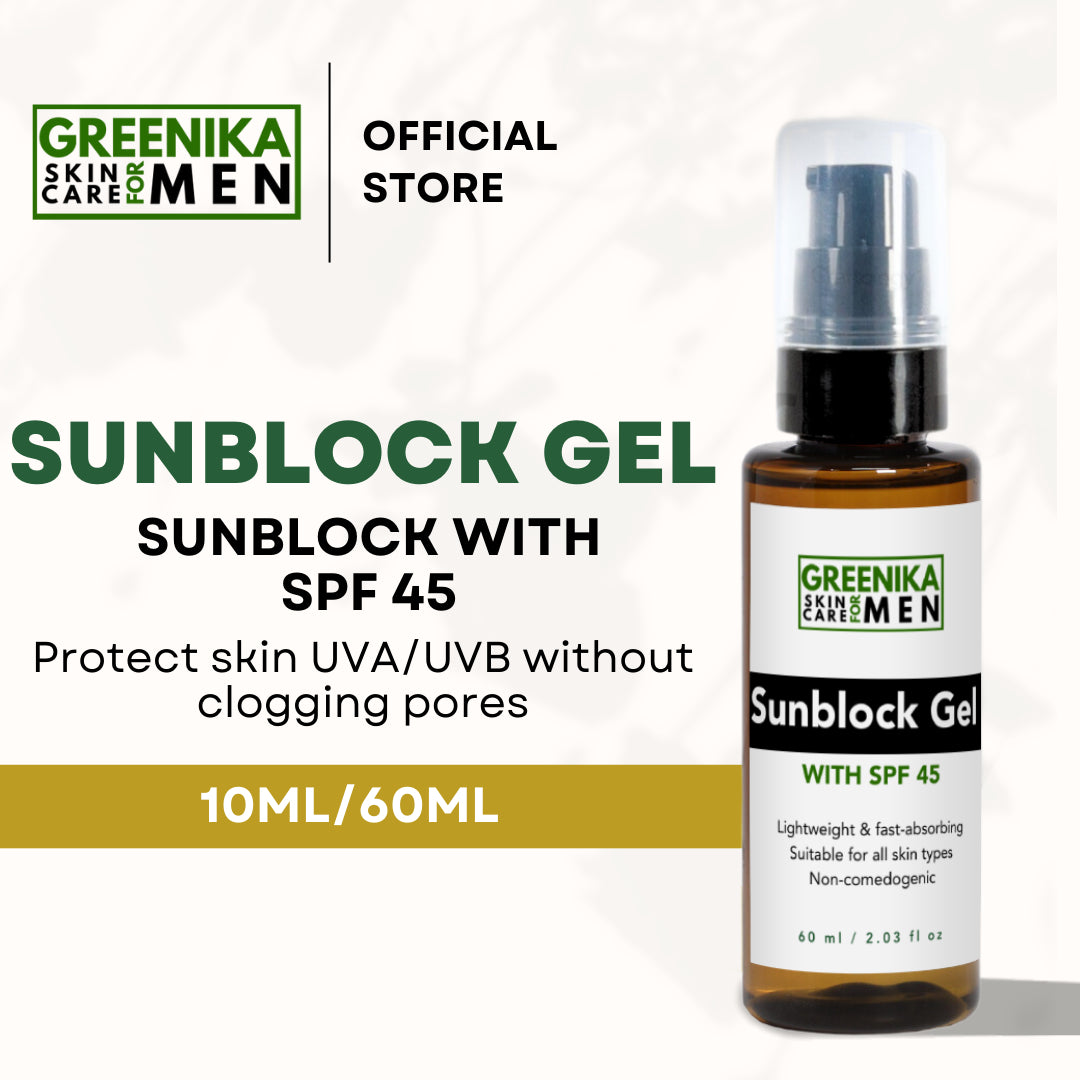 Greenika for Men Face Gel Facial Sunblock with SPF45
