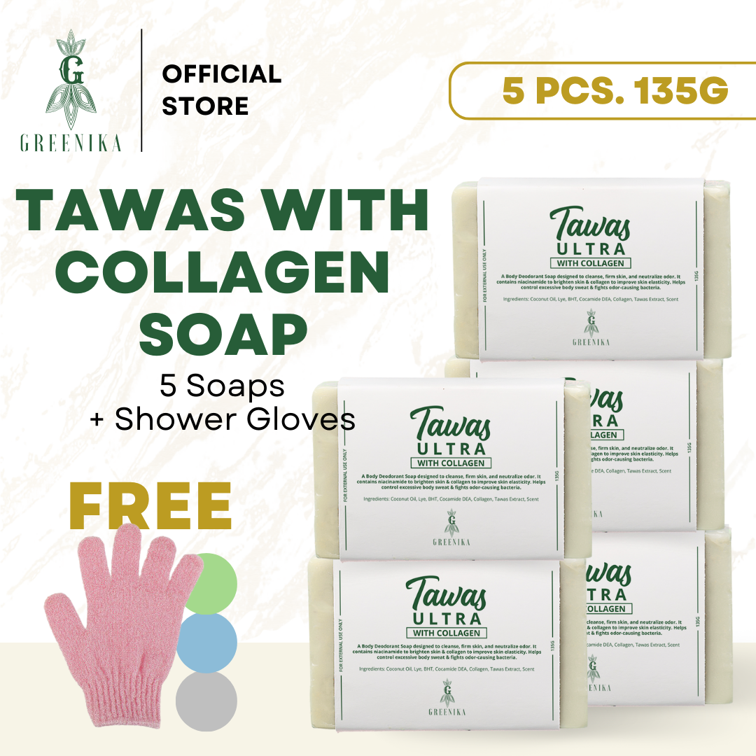 5PC Greenika TawasUltra Soap + Shower Glove