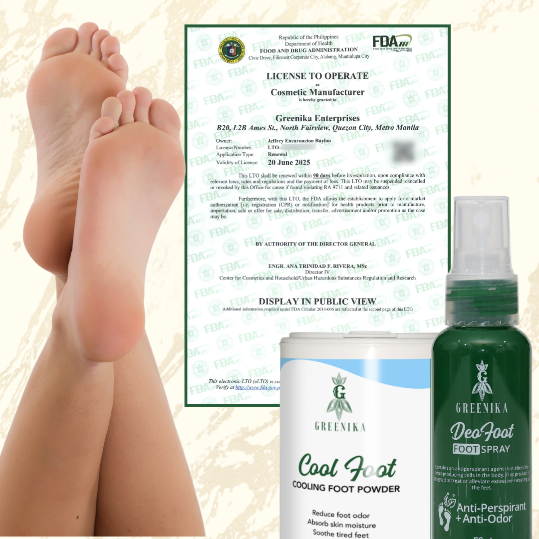 Greenika DeoFoot Spray + Cool Foot Powder Bundle