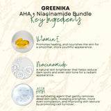 Greenika Nia-X 1% AHA Serum + Niacinamide Soap Bundle