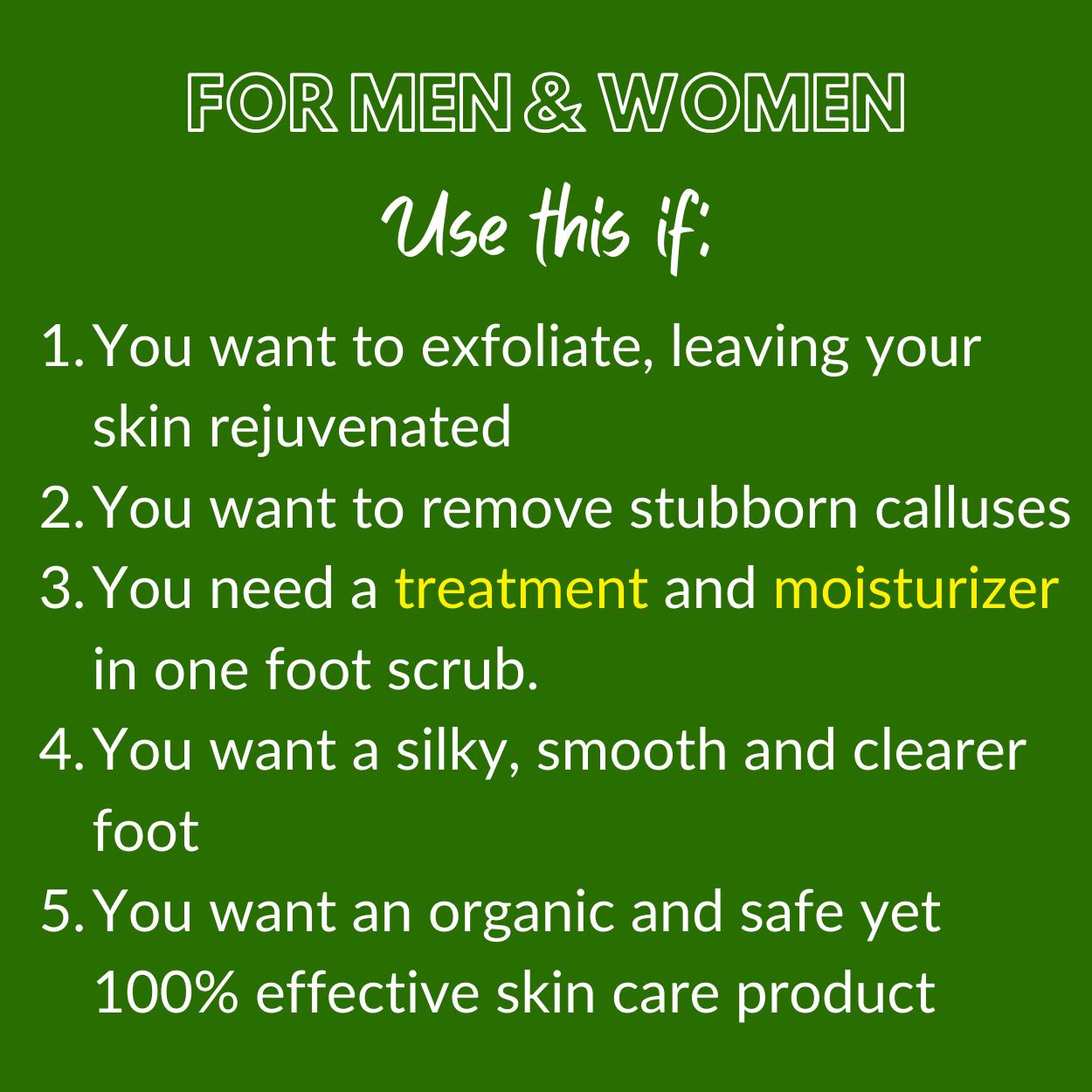 [ MOISTURIZER + WHITENING ] Greenika Foot Scrub for Smoother Soft Silky Clearer Foot Removes Dead Skin Cells Spa at Home Skin Care Product Removes Calluses Cracked Heel Foot Soak Moisturizes Best Looking Organic
