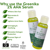 Greenika Extra Strength AHA Whitening Serum with 2% Niacinamide