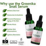 Greenika Moisturizing Snail Slime Face Serum 15mL