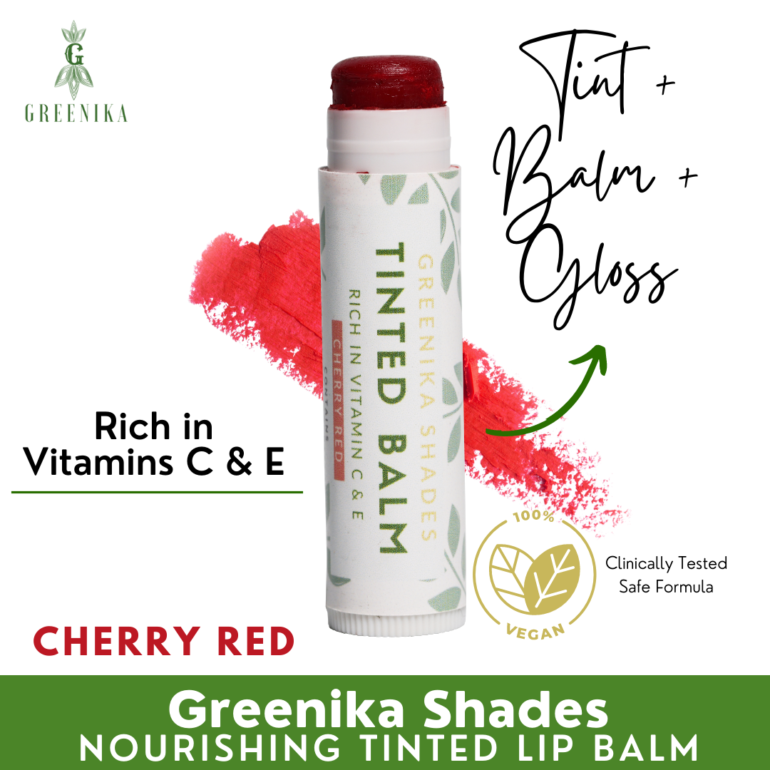 Greenika Shades Tinted Lip Balm - Cherry Red