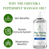 500ML Greenika Peppermint Massage Oil