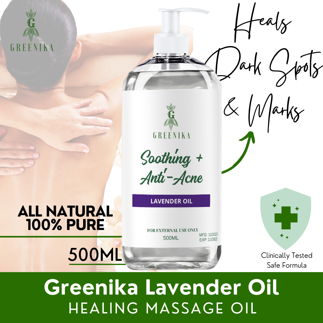500ML Greenika Lavender Massage Oil