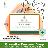 Greenika Premium Organic Orange Pawpaw Papaya Natural Whitening Soap
