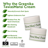 Greenika DeoWhite Cream Tawas Mansi Whitening Cream