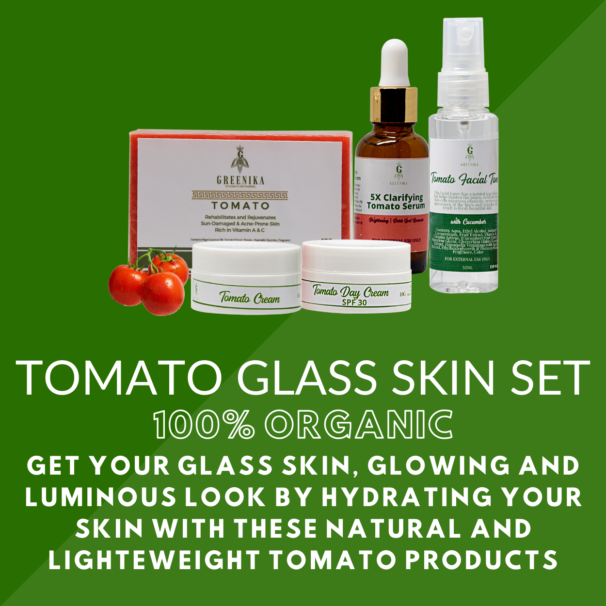 Greenika Tomato Glass Skin Set