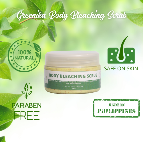 Greenika Body Bleaching Scrub for Body Whitening & Dark Spot Remover