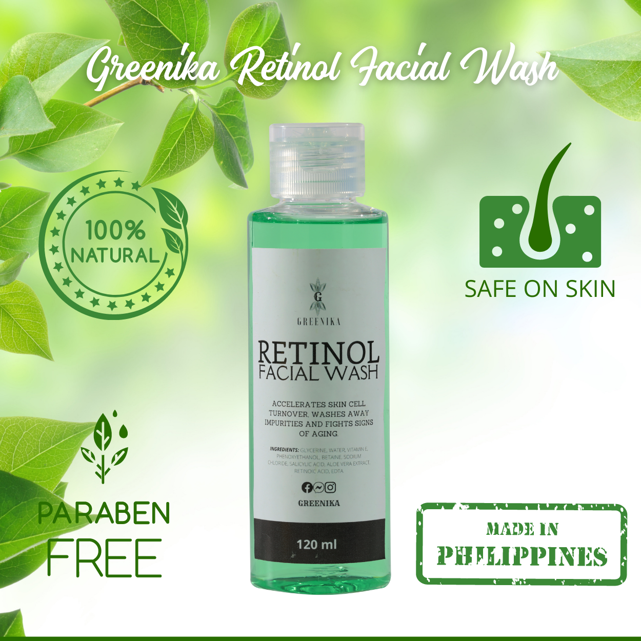 Greenika Retinol Facial Wash