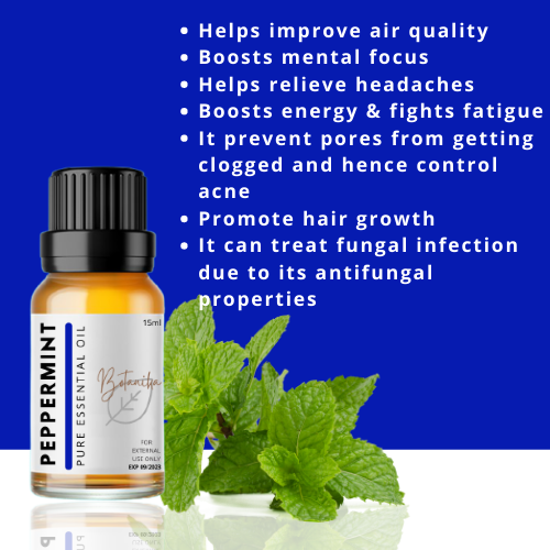 [ RELAXING ESSENTIAL OIL FOR HEADACHES ] Botanika Organic Peppermint Pure Essential Oil Aromatherapy Undiluted Hair Growth Headaches Skin Care Relaxation Essential Oils for Car Diffuser Home Diffuser Humidifier Certified Organic Essential Oil for Headache