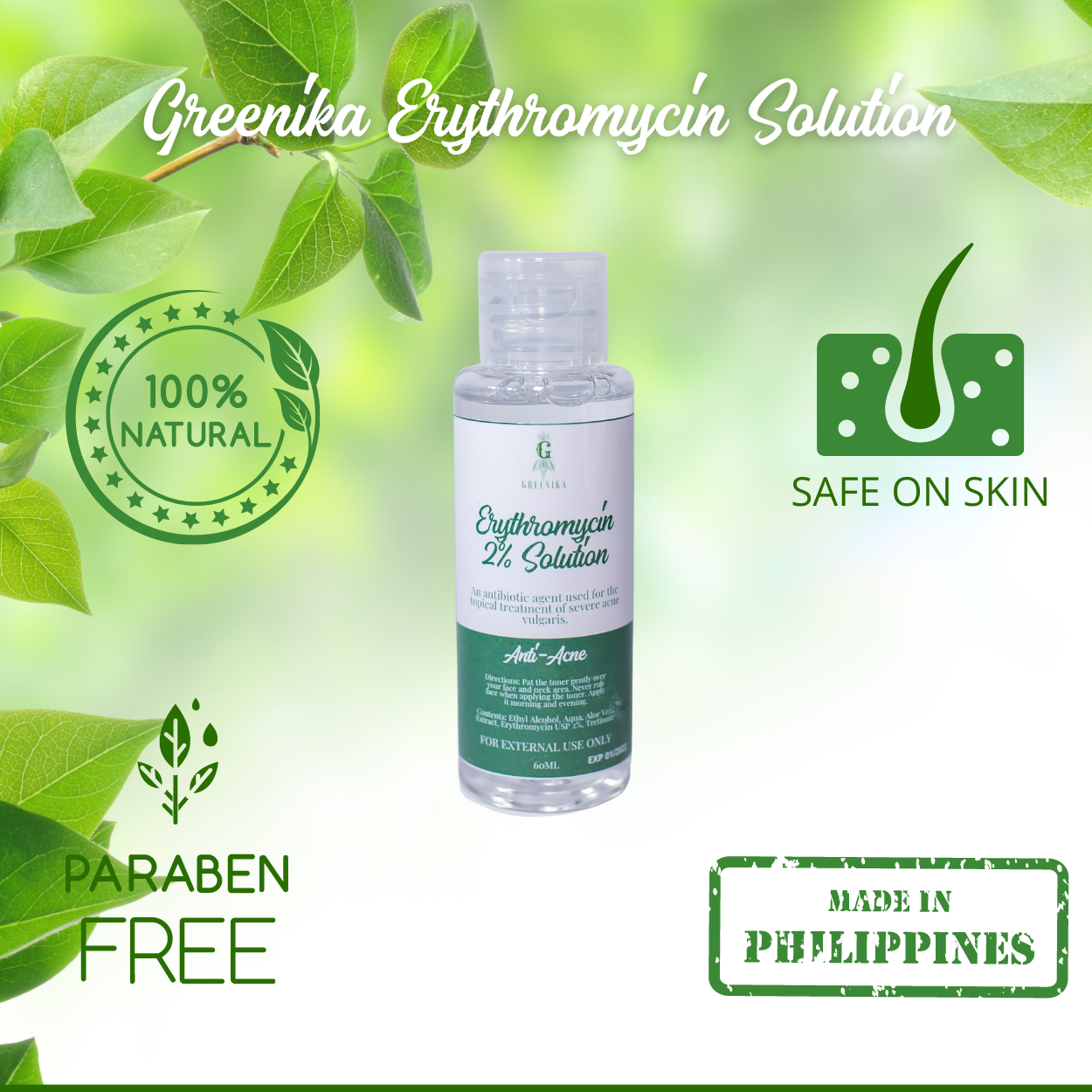 Greenika Erythromycin 2% Solution