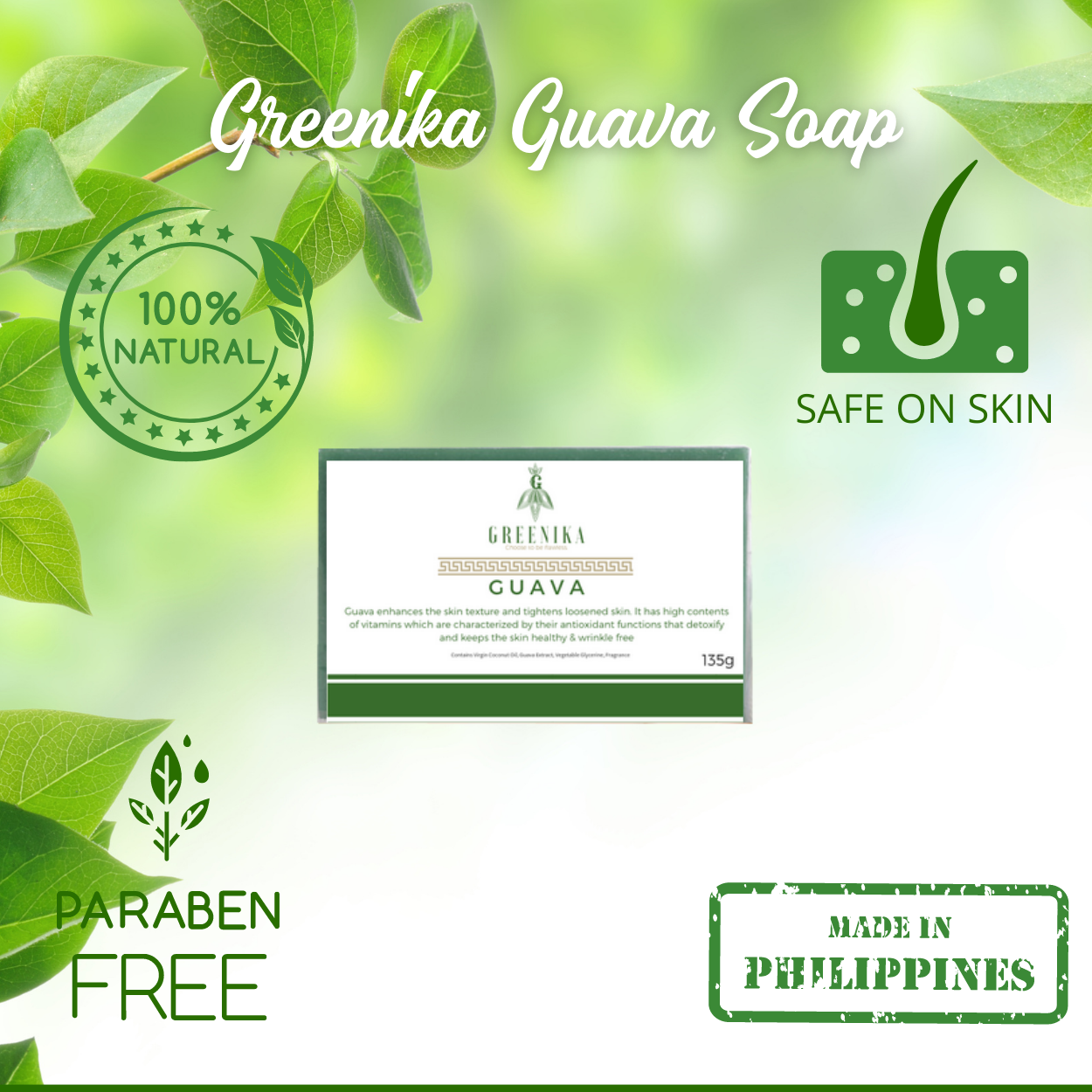 Greenika Organic Guava Extract Soap