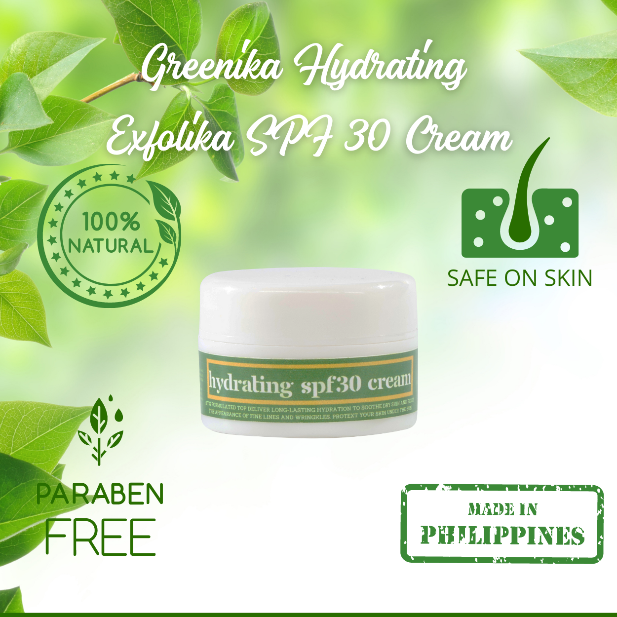 Greenika Exfolika Hydrating Cream with SPF 30